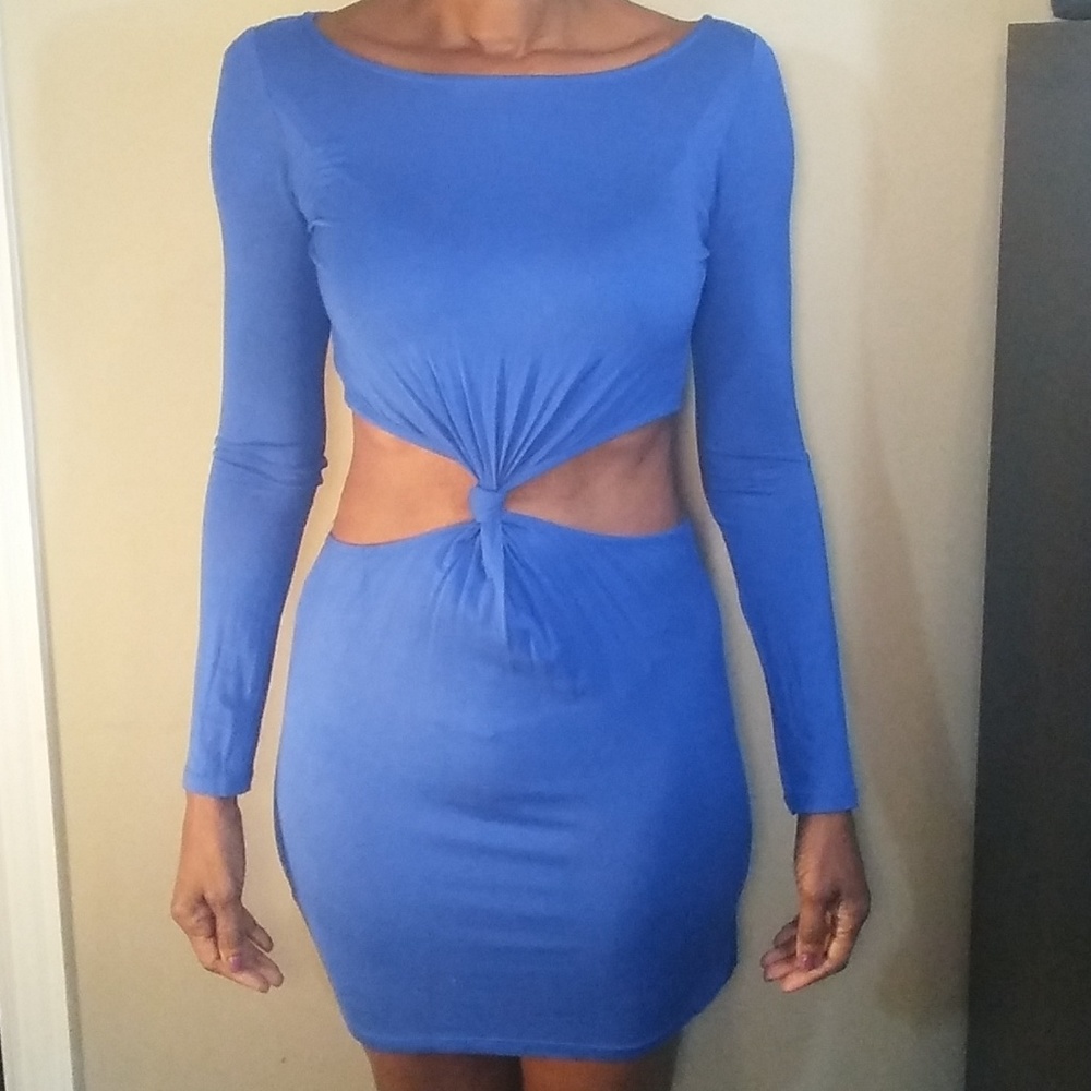 Asos Blue Mini With Side cutouts And knot Size 12